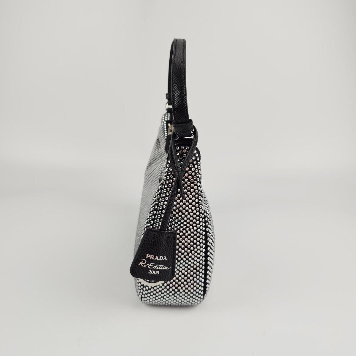 PRADA Re-Edition 2005 Satin Crystal  Mini Handbag New/Authentic
