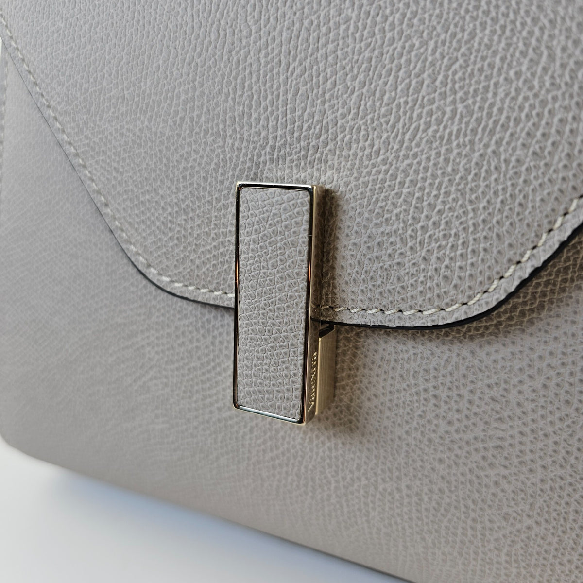 VALEXTRA Iside Mini Nude Leather Top Handle Bag New