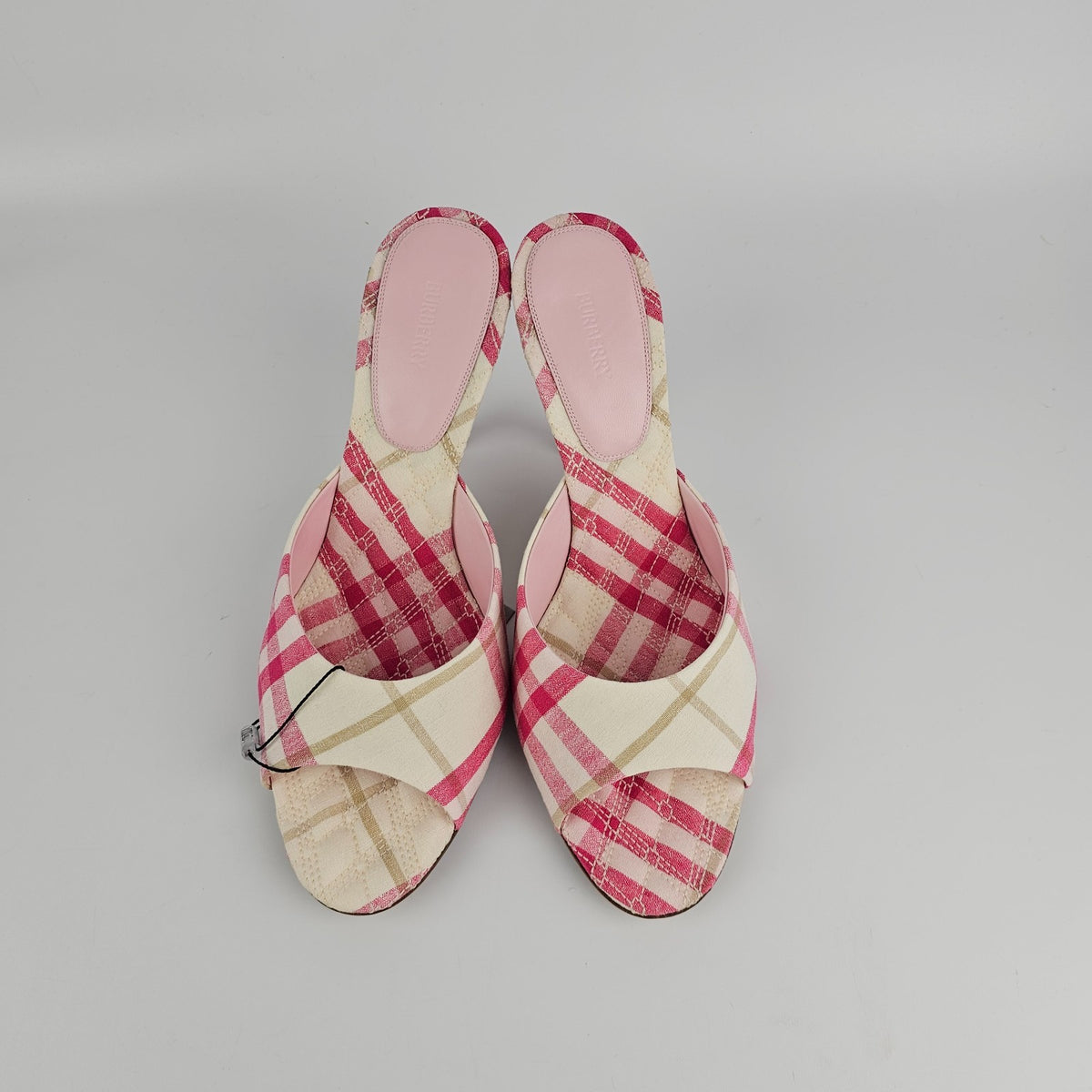 BURBERRY Mews Pink Mules New And Authentic