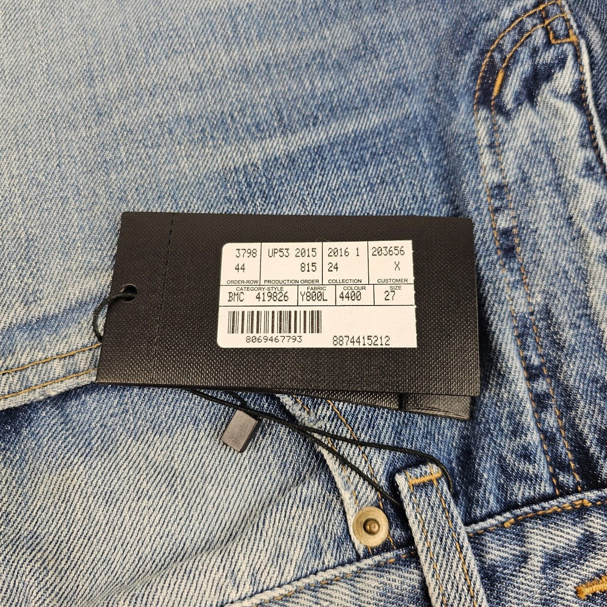 SAINT LAURENT Blue Ripped Jeans Size 27 Brand New