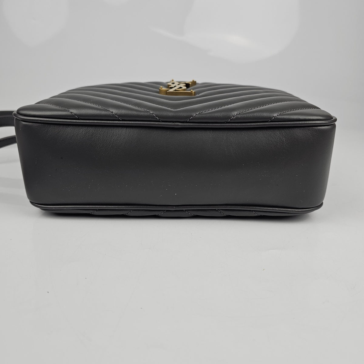 SAINT LAURENT Lou Storm Leather Camera Bag New