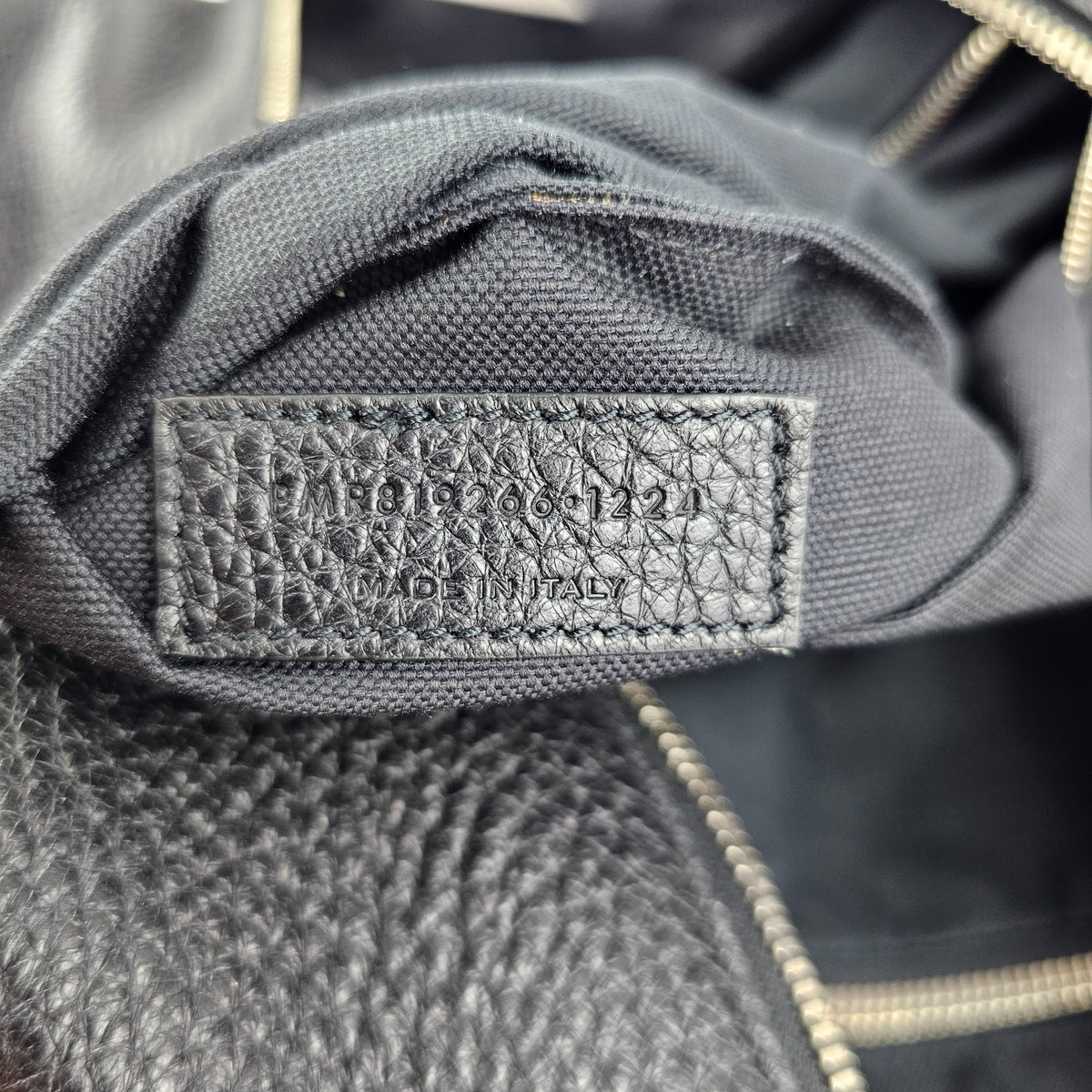 SAINT LAURENT $3700 Black Grained Leather Bowling Duffle Bag New & Authentic