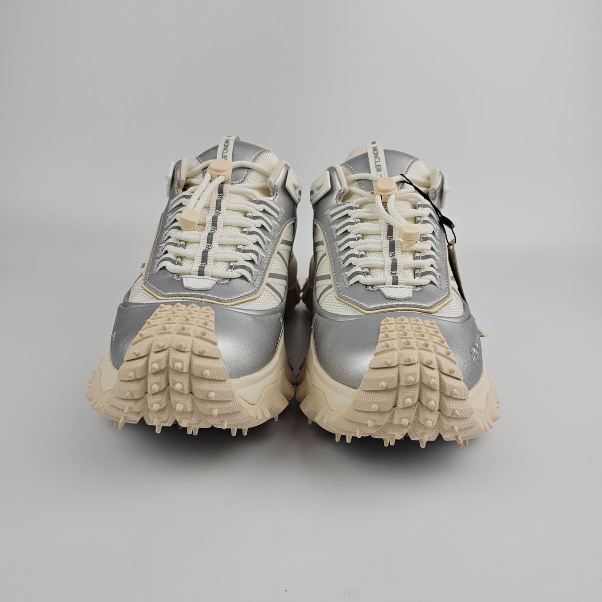 MONCLER Trailgrip GTX $820 Women's Silver Sneakers New