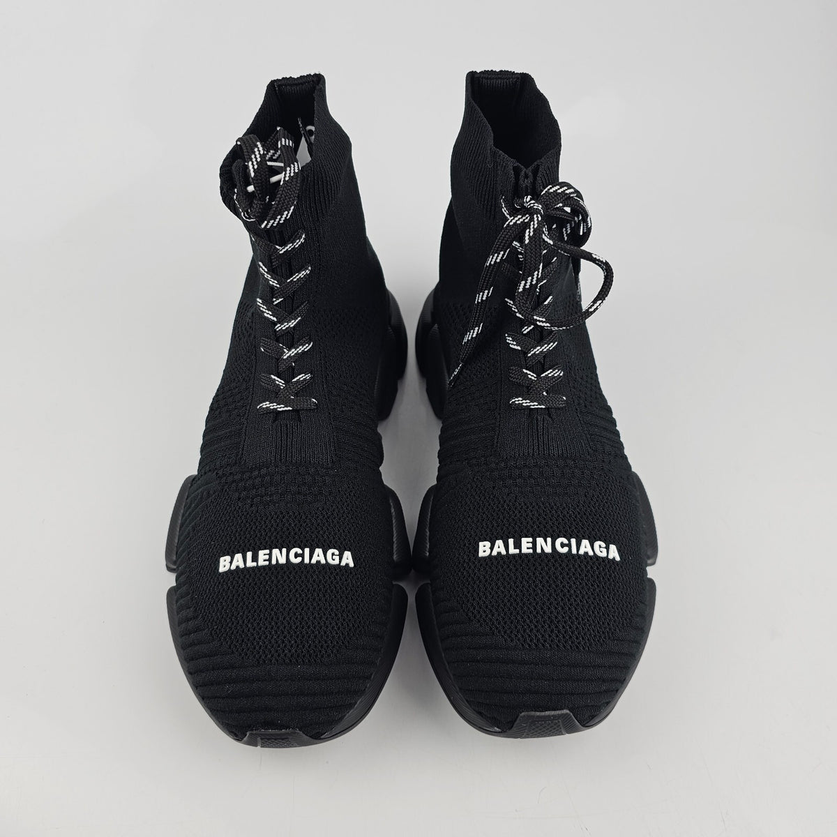 BALENCIAGA Speed 2 Men's Black Laced Sneakers New