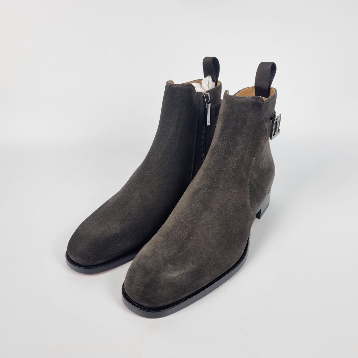 CHRISTIAN LOUBOUTIN Validobi Brown Suede Boots New Size 41 US 8