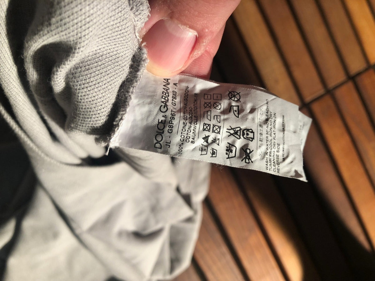 DOLCE&GABBANA Grey Polo Shirt Size S (46)
