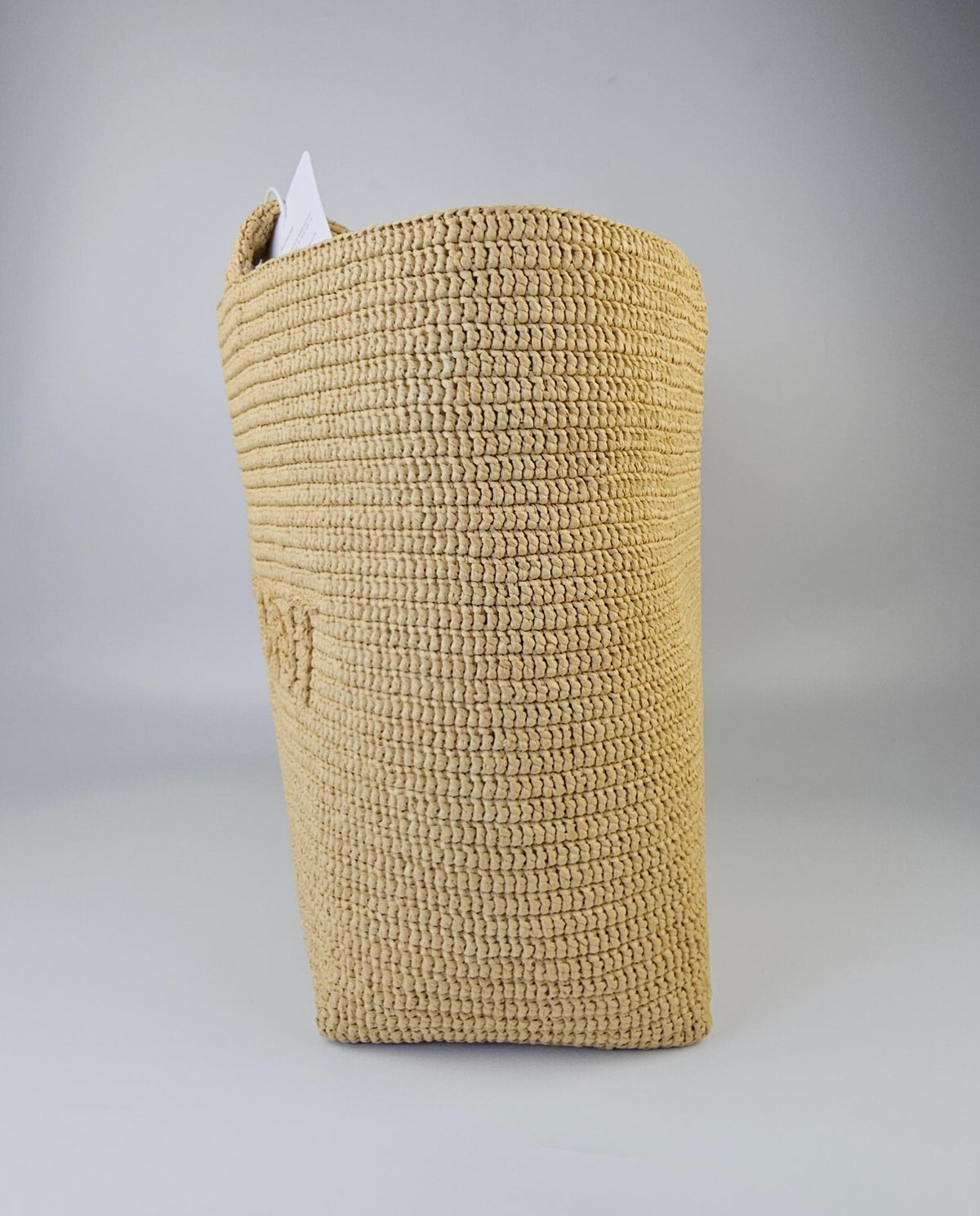 SAINT LAURENT $2550 Natural Raffia Tote Bag New And Authentic