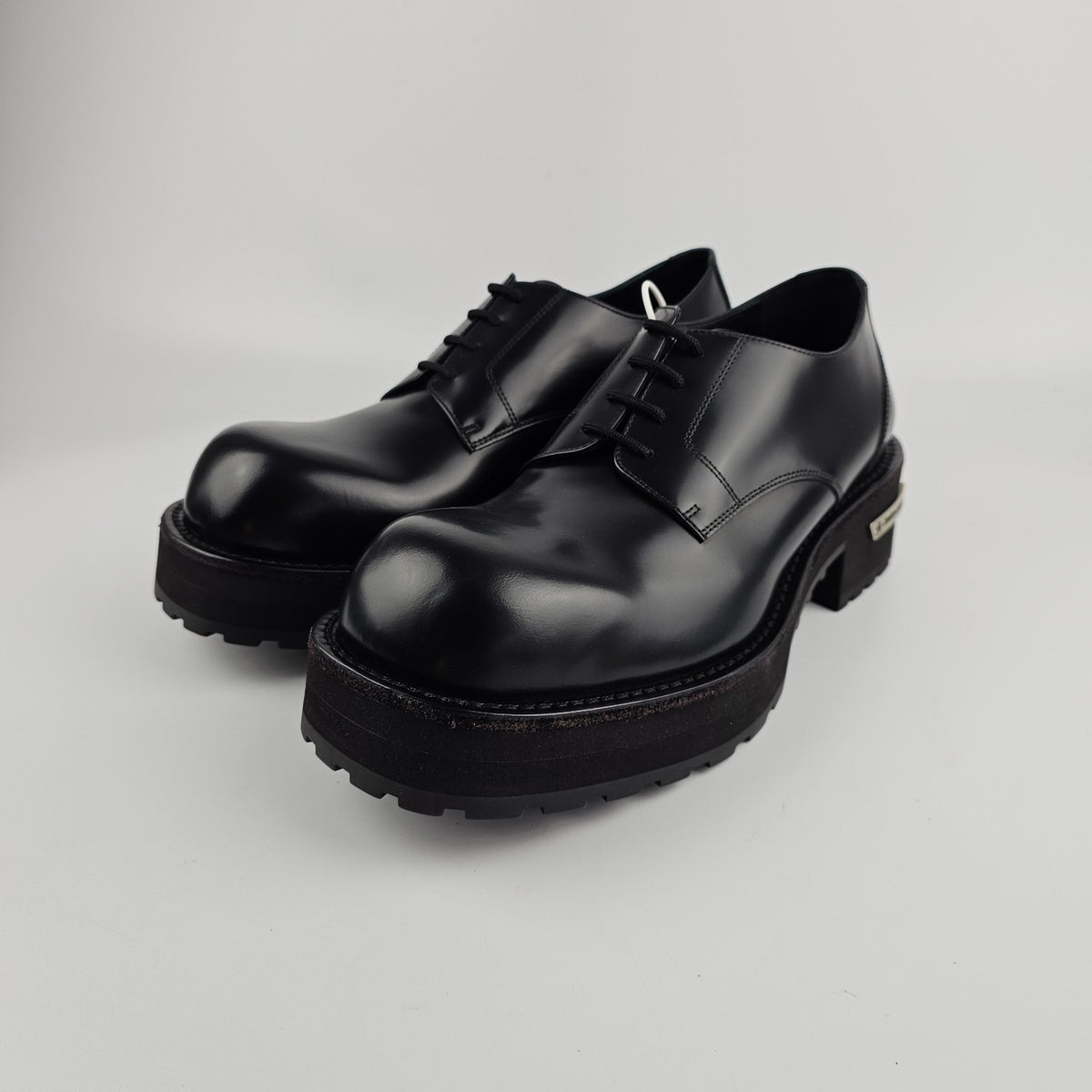 BALENCIAGA Venom $1150 Black Derby Shoes New & Authentic