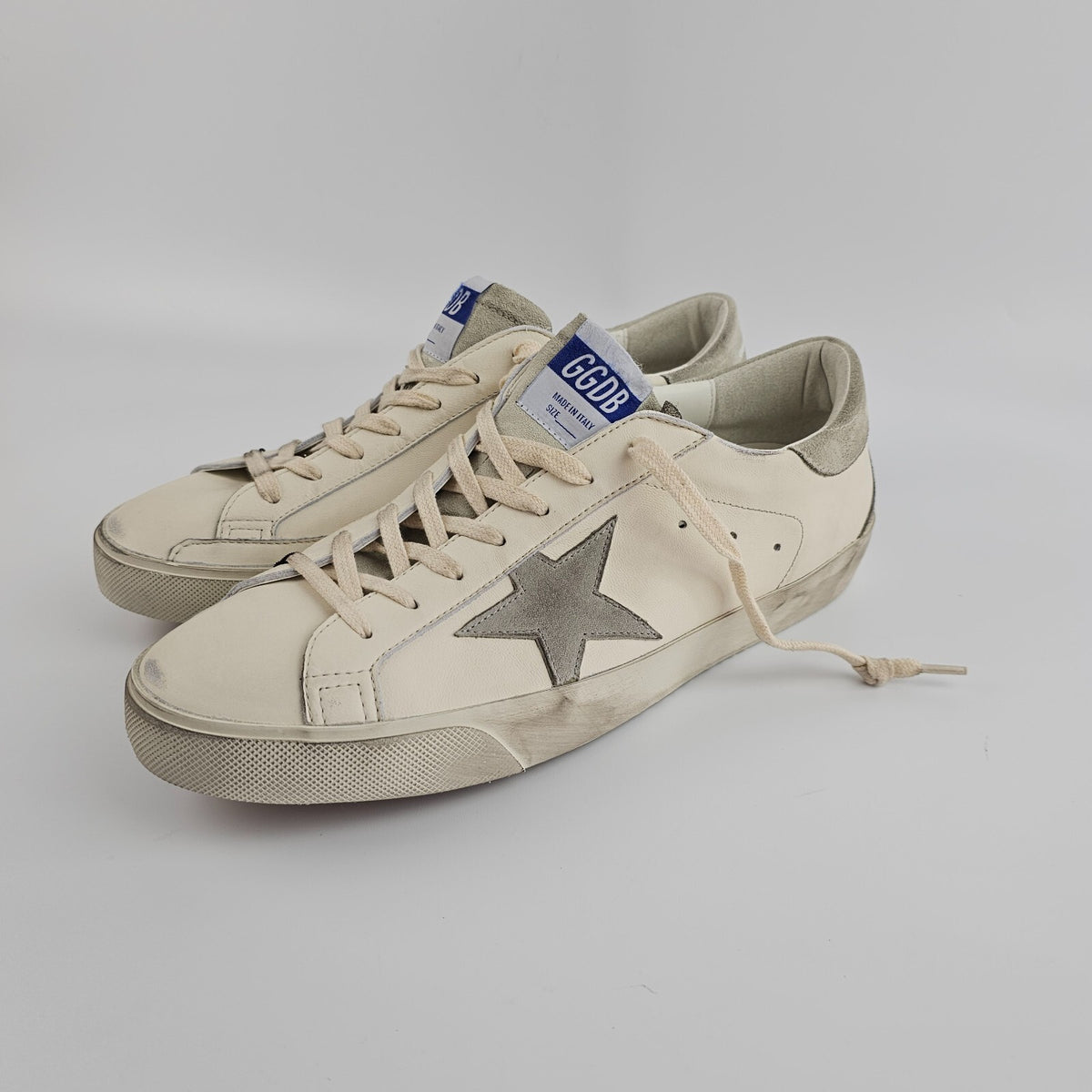 GOLDEN GOOSE Super Star Men's White/Gray Sneakers New