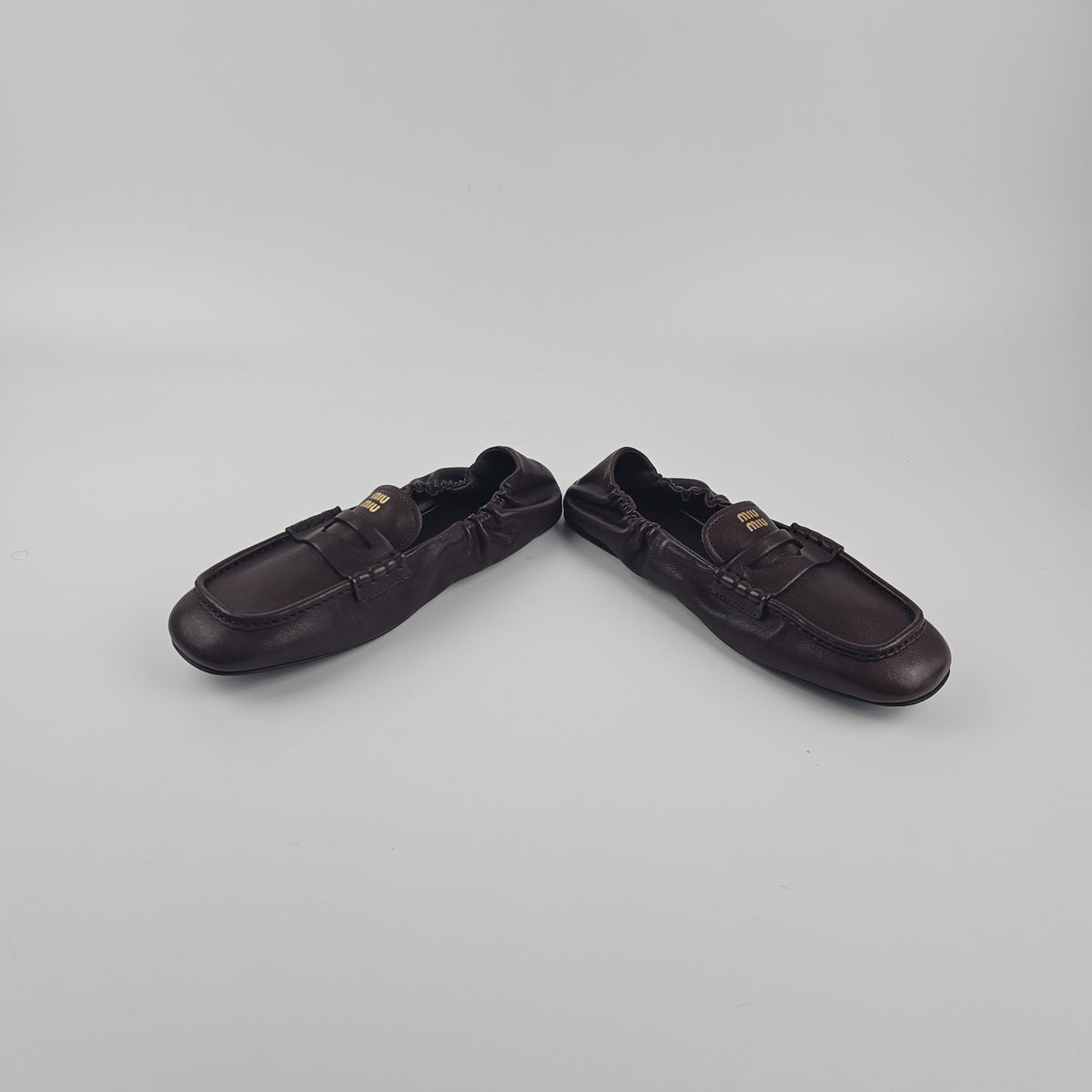 MIU MIU Ruches Radica Leather Loafers New & Authentic