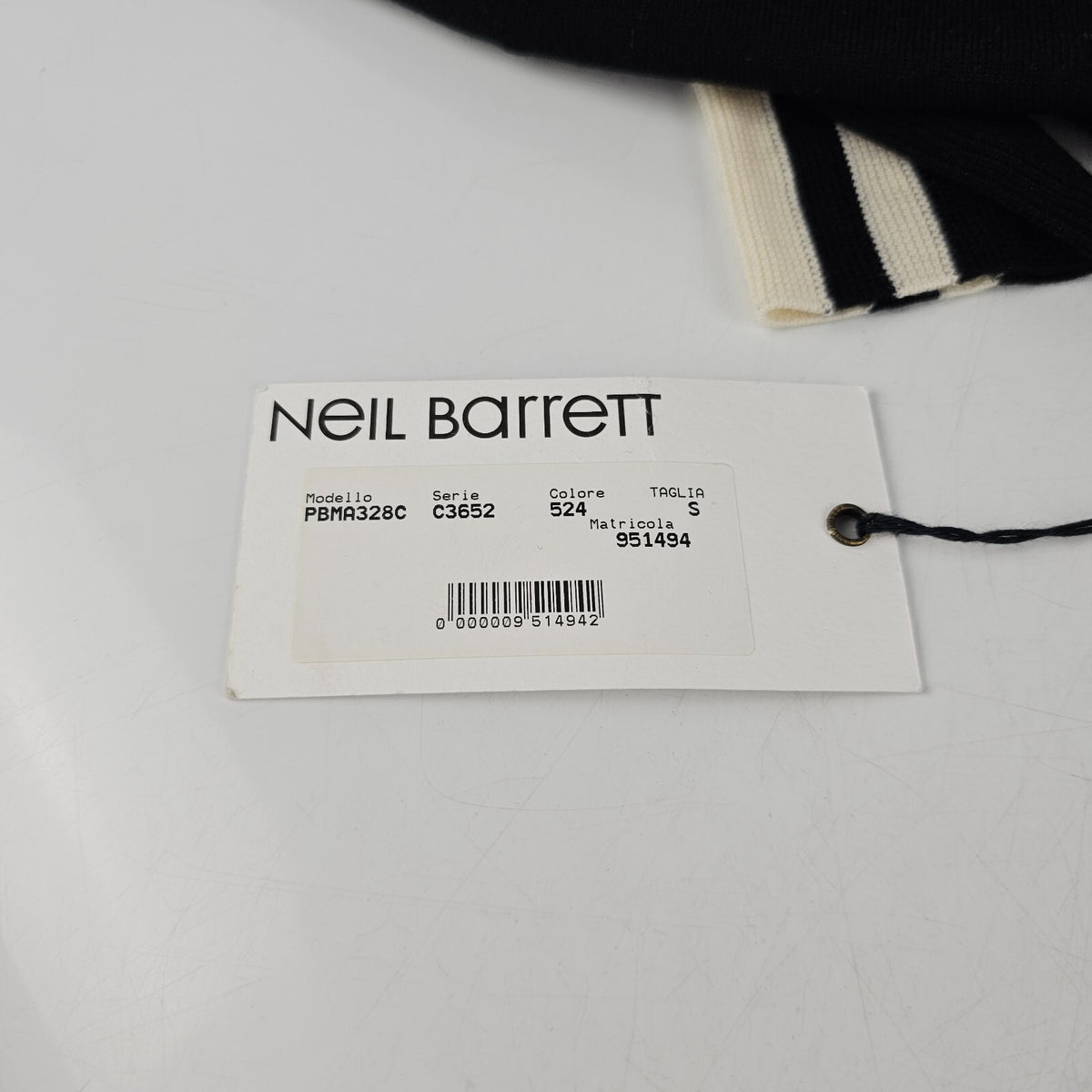Neil Barrett Striped Merino Wool Sweater Size S New