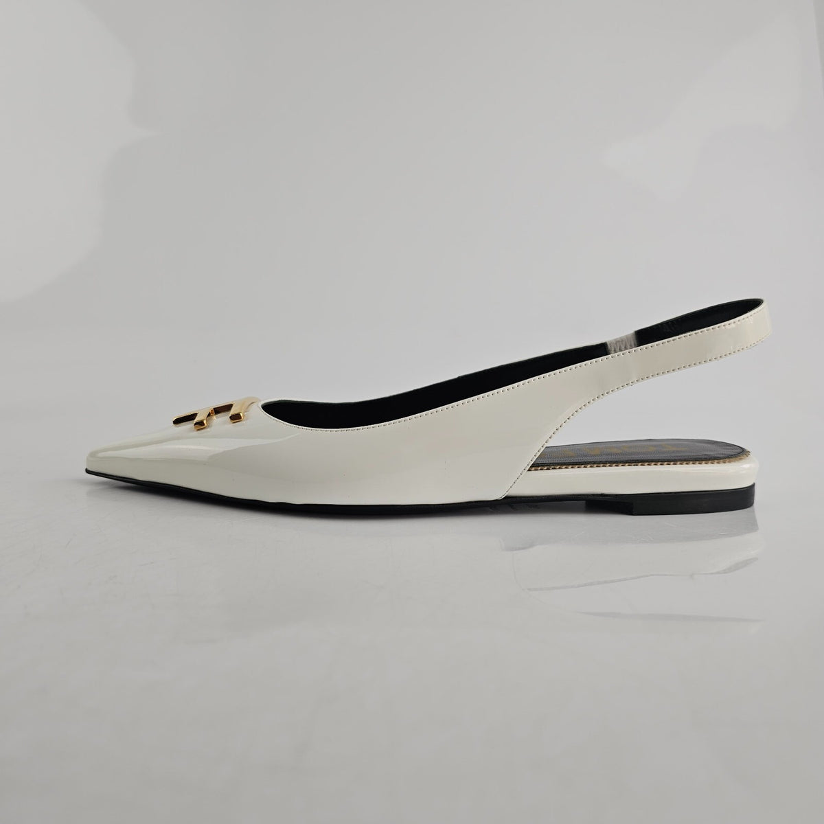 TOM FORD White Patent Leather Flats New Size 36 US 6
