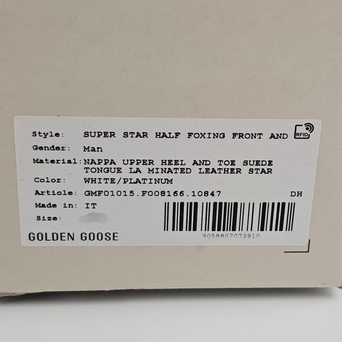 GOLDEN GOOSE Super Star Men's White/Gold Sneakers New