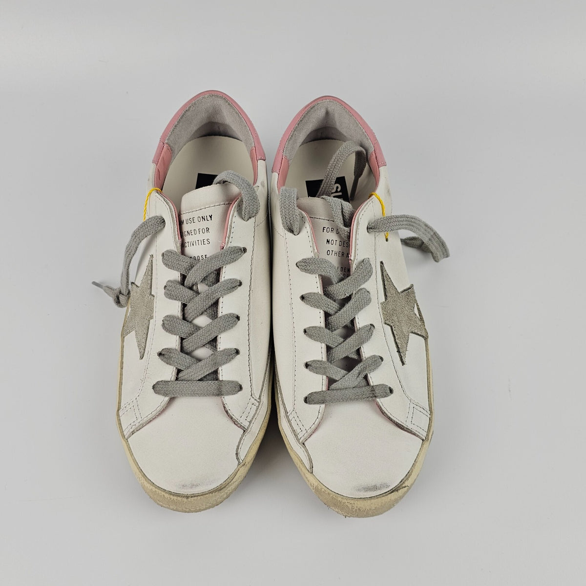 GOLDEN GOOSE Super Star Women's White/Pink Leather Sneakers New