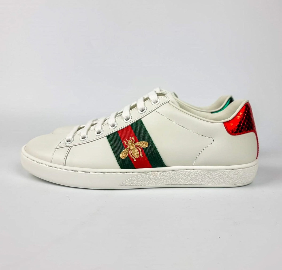 GUCCI Ace Bee White Women's Sneakers New