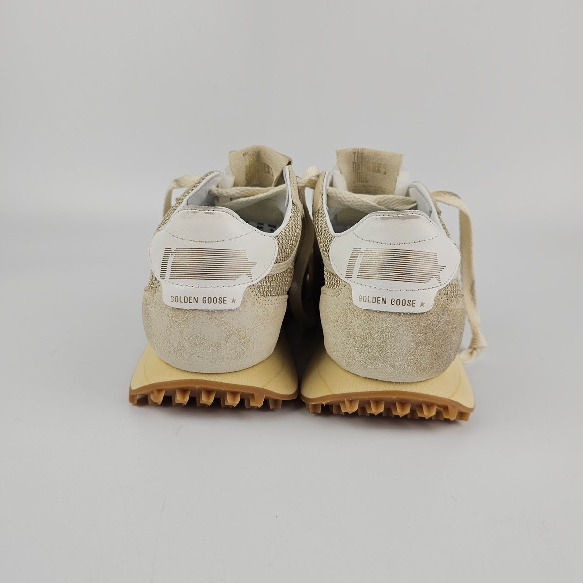 GOLDEN GOOSE Marathon Women's Beige Suede Sneakers New