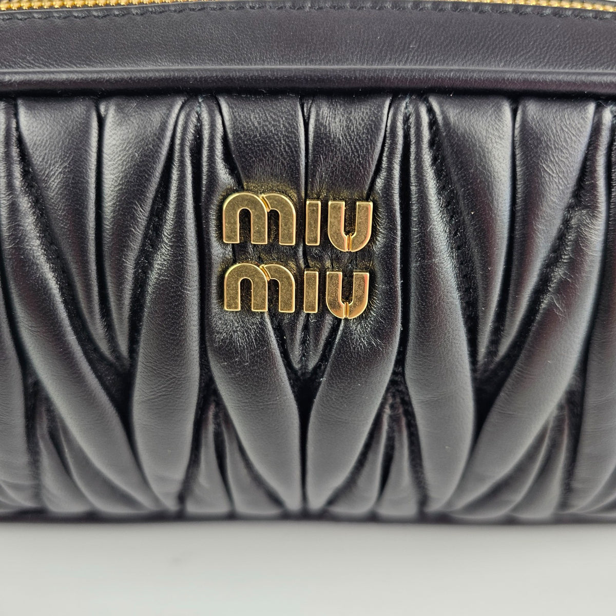 MIU MIU Black Leather Pouch New & Authentic
