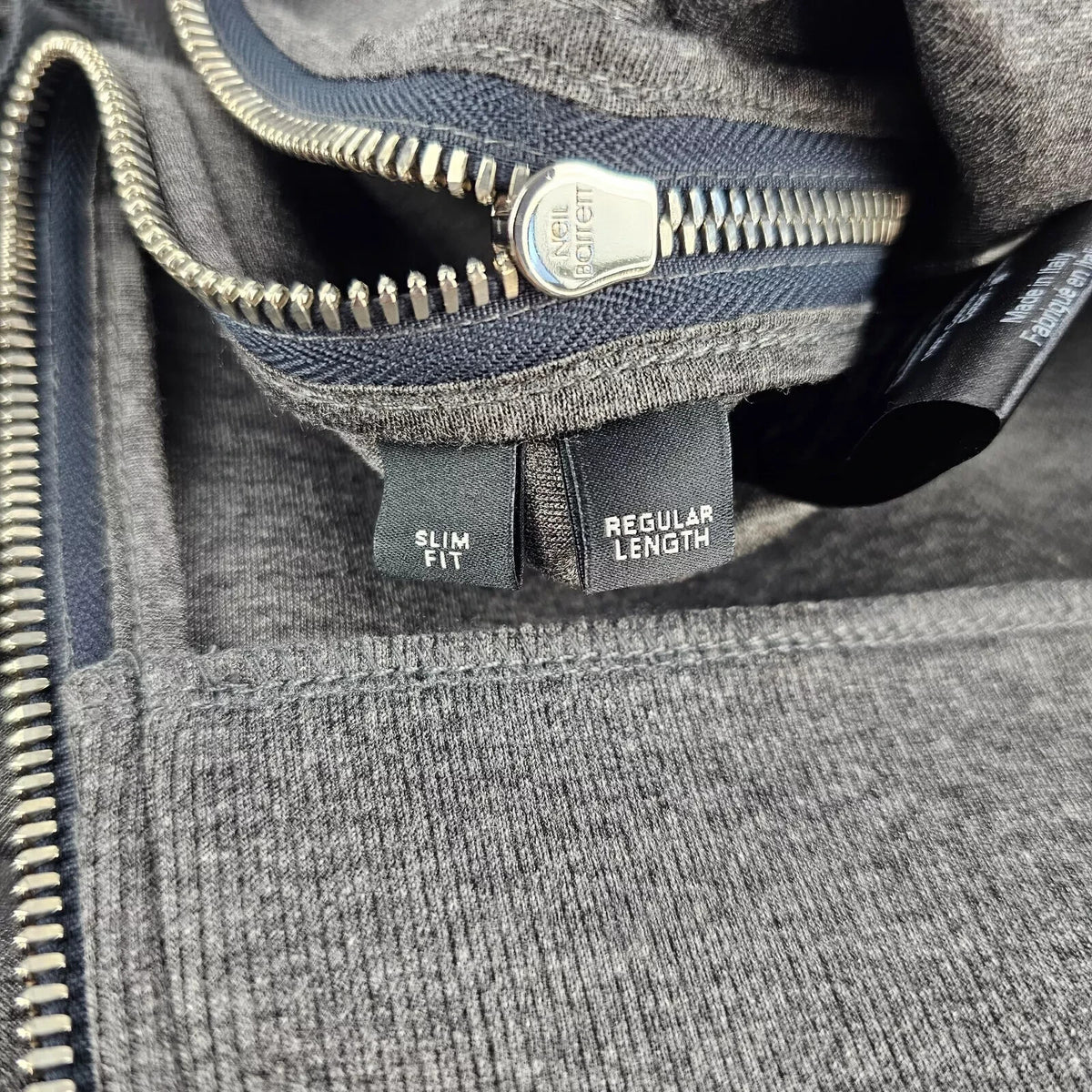 Neil Barrett Men's Gray Neoprene Sweatshirt New Size XXS