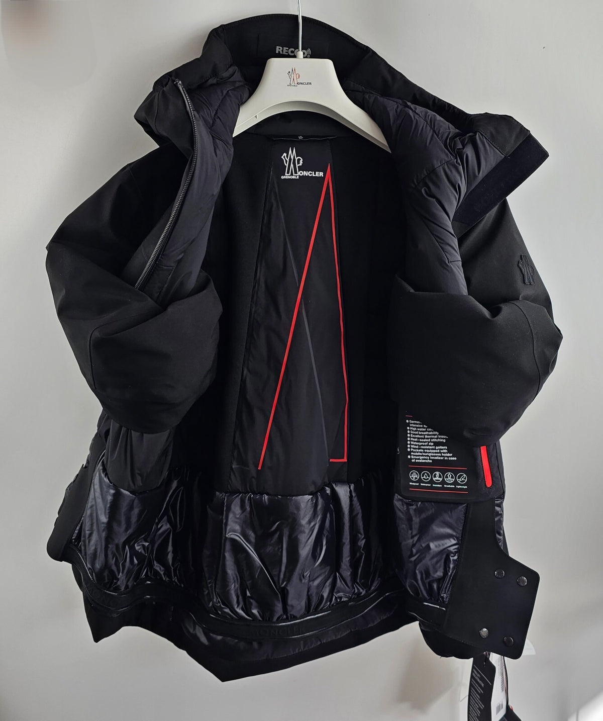 MONCLER GRENOBLE Chanavey Women's Black Padded Ski Jacket New