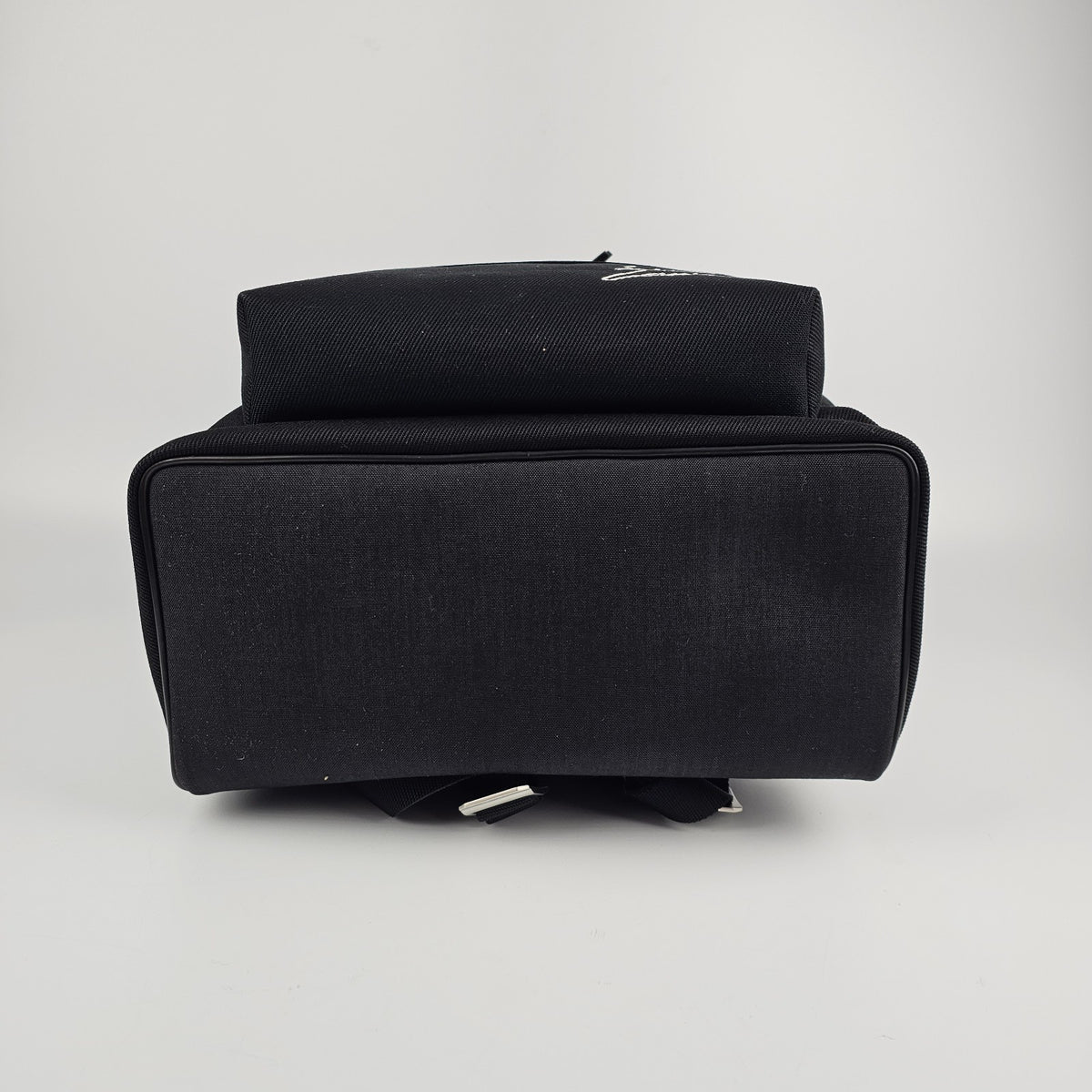 Saint Laurent City Men's Black Embroidered Canvas Backpack New