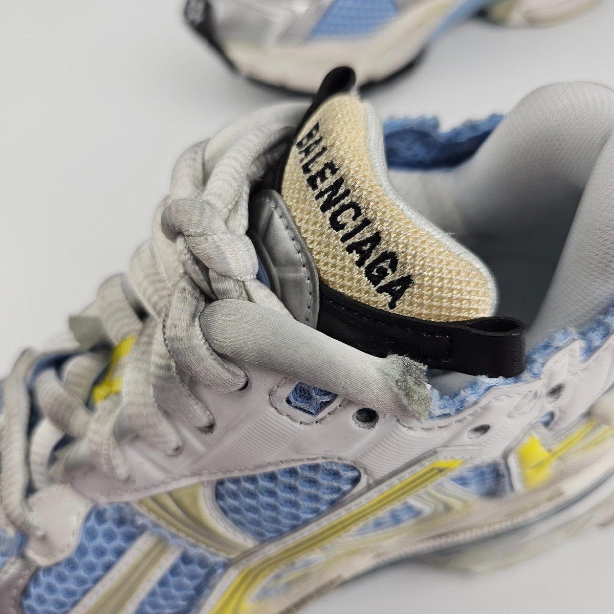 BALENCIAGA Runner $1190 Women's Blue/Yellow/White Sneakers New & Authentic