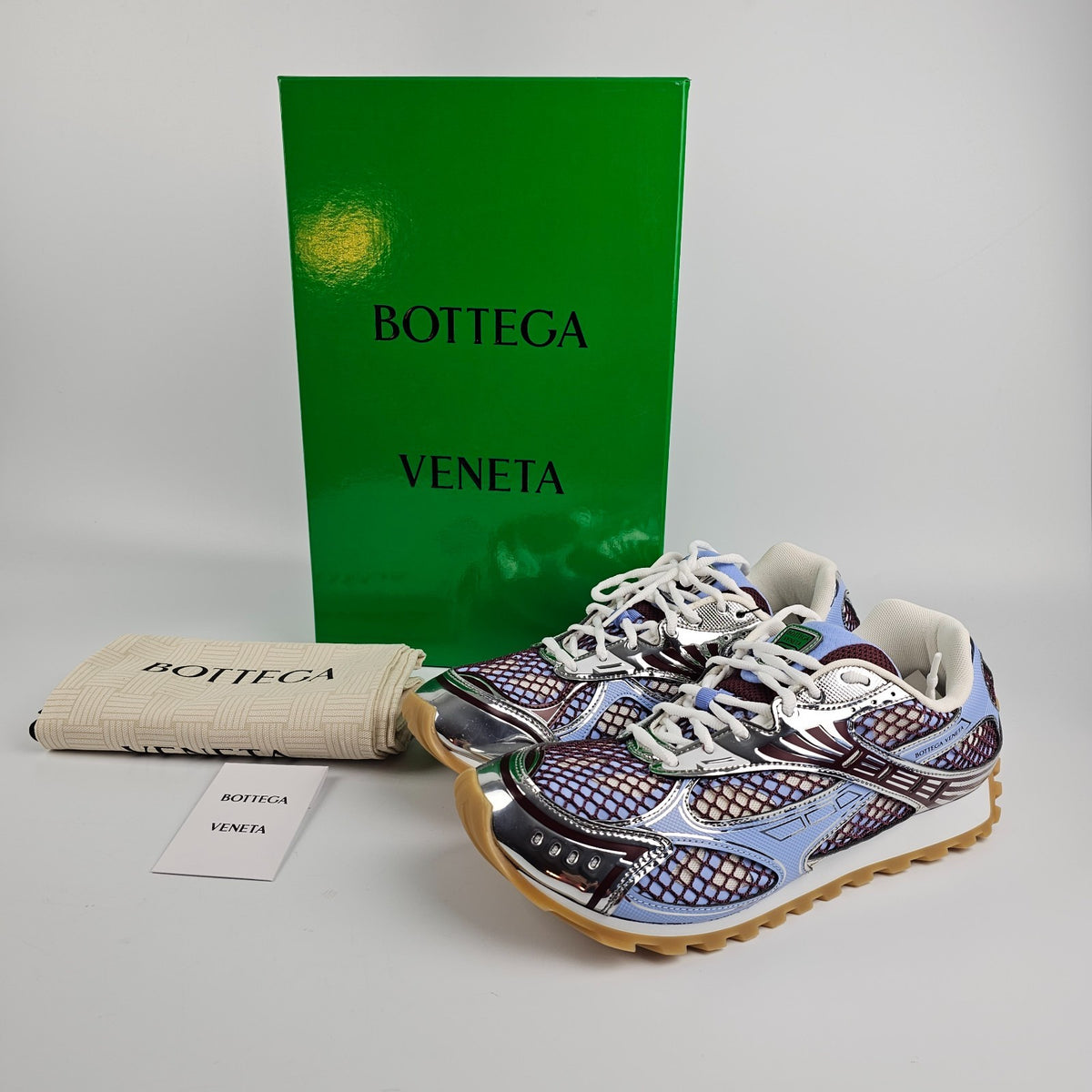 BOTTEGA VENETA Orbit Men's Barolo/Blue Sneakers New