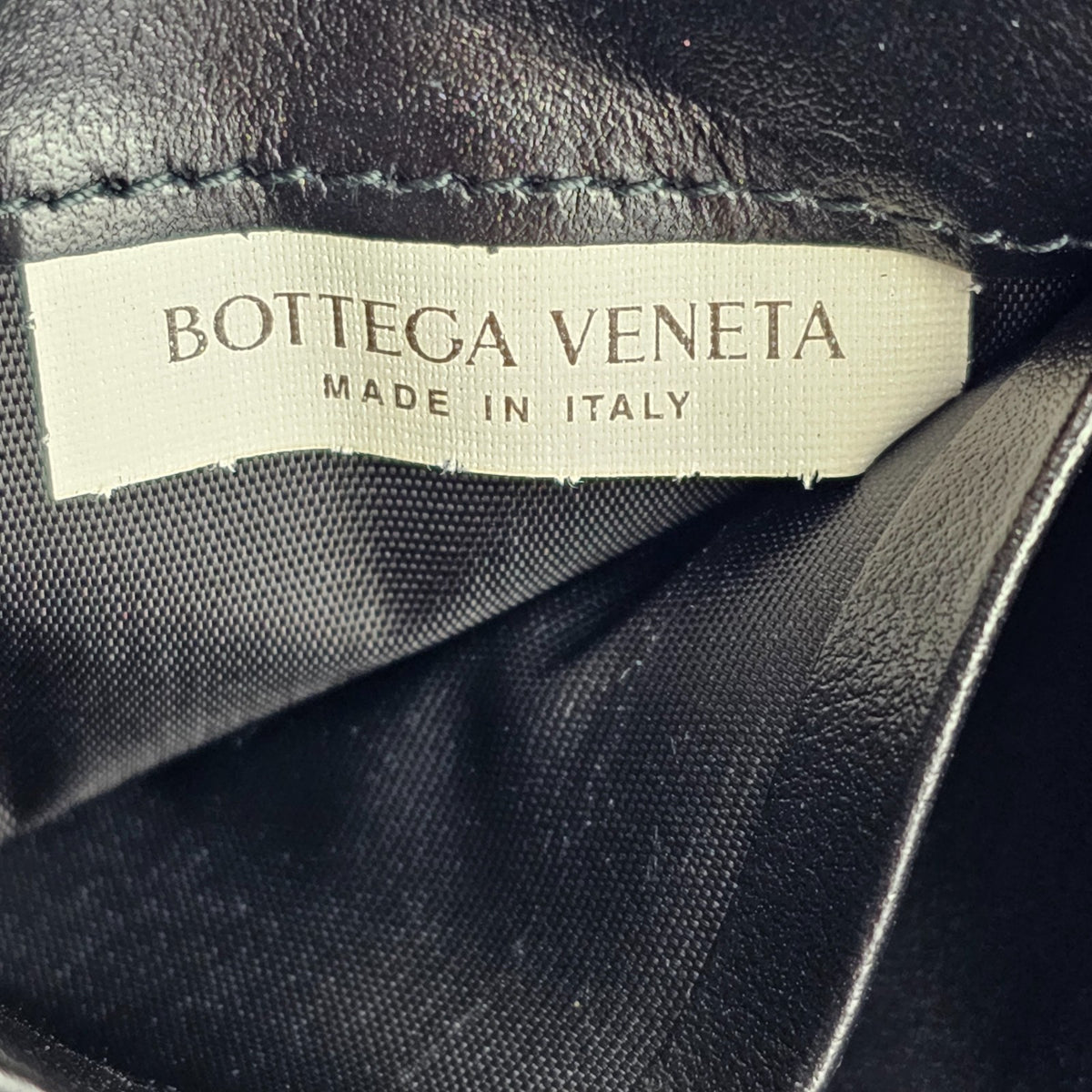 BOTTEGA VENETA Black Small Intrecciato Leather Pouch New & Authentic