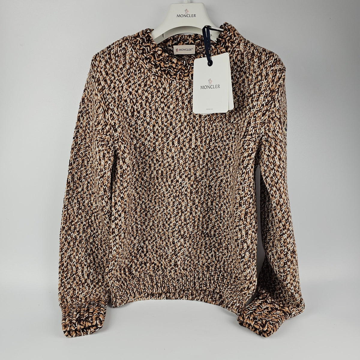 MONCLER $990 Women's Brown Wool Sweater New