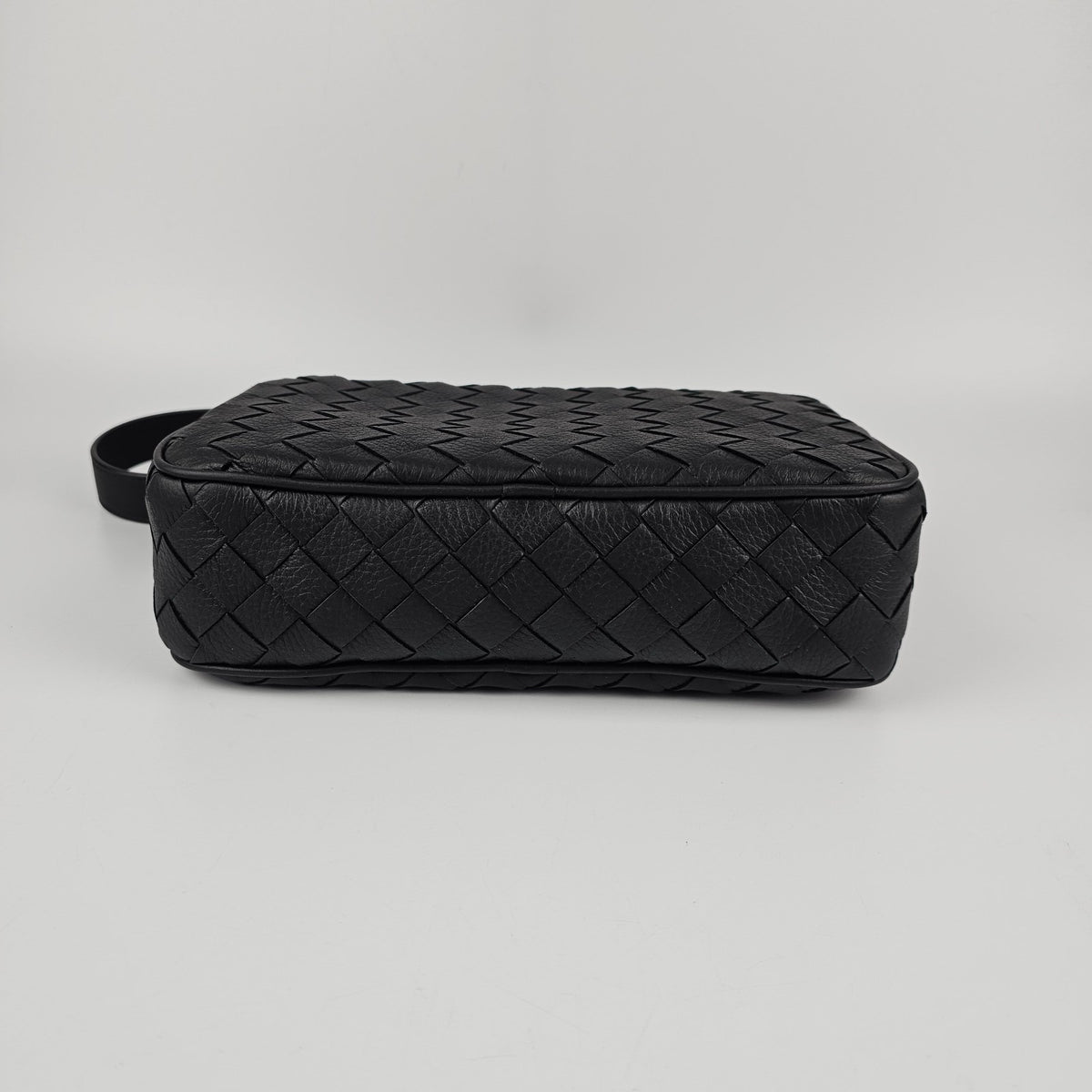 BOTTEGA VENETA $3200 Black Small Intrecciato Camera Bag New & Authentic