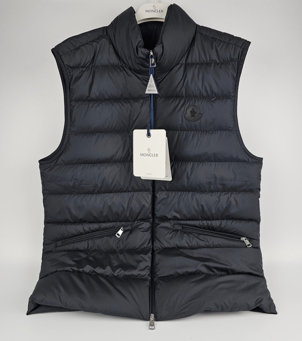 MONCLER Lechtal $1115 Men's Black Down Vest New