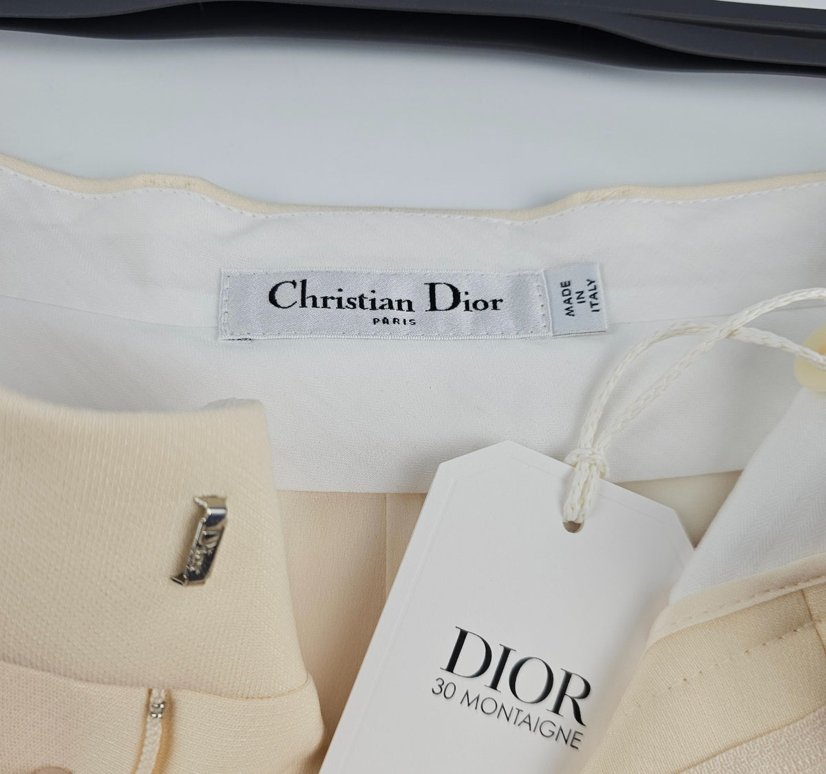 DIOR $2600 Ecru Wool/Silk Flared Pants New & Authentic