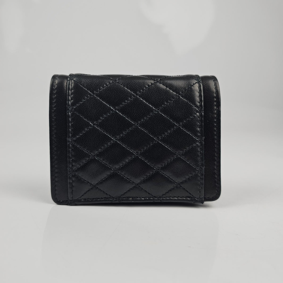 SAINT LAURENT Gaby Mini Black Leather Chain Wallet Bag New & Authentic