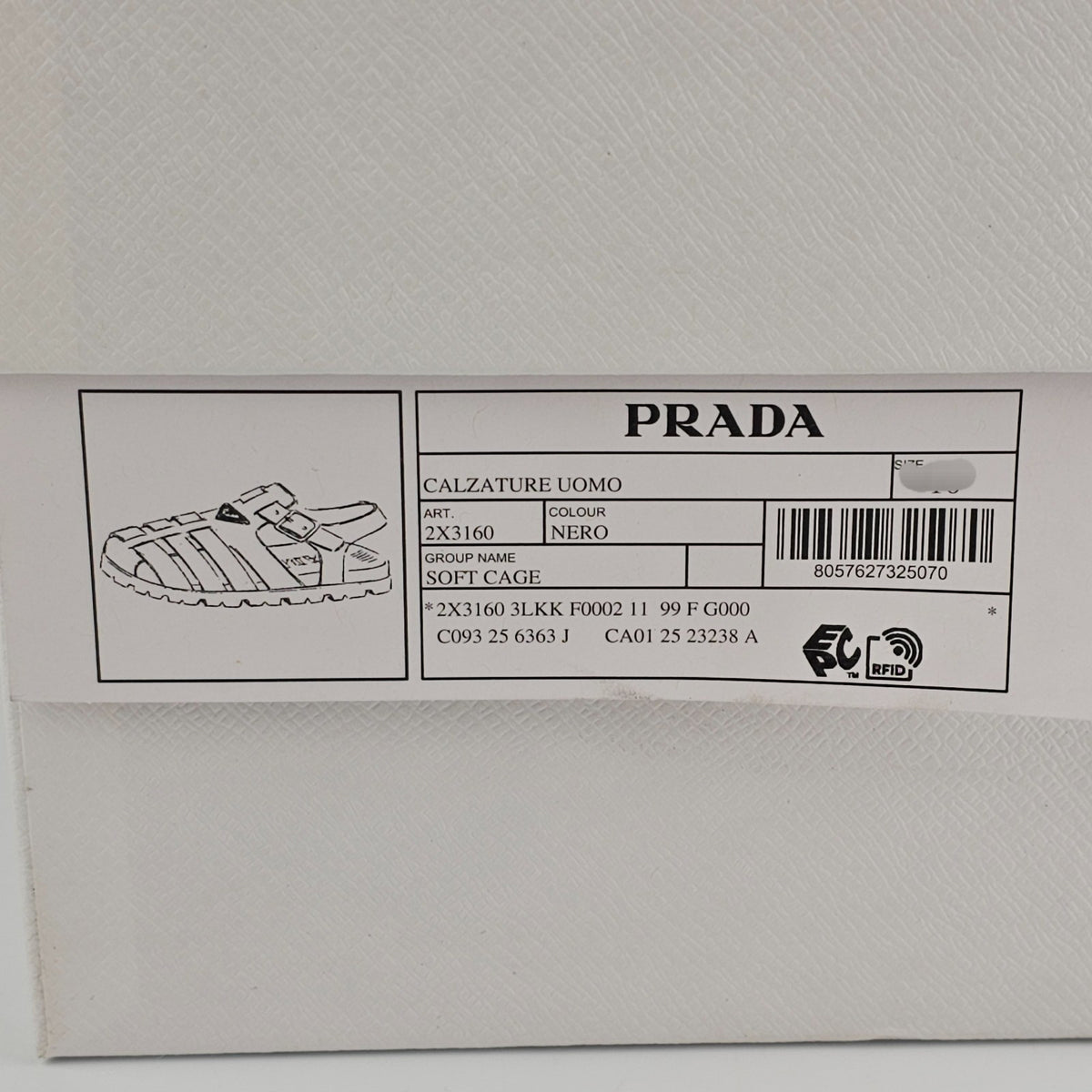 PRADA $895 Black Rubber Fisherman Sandals New