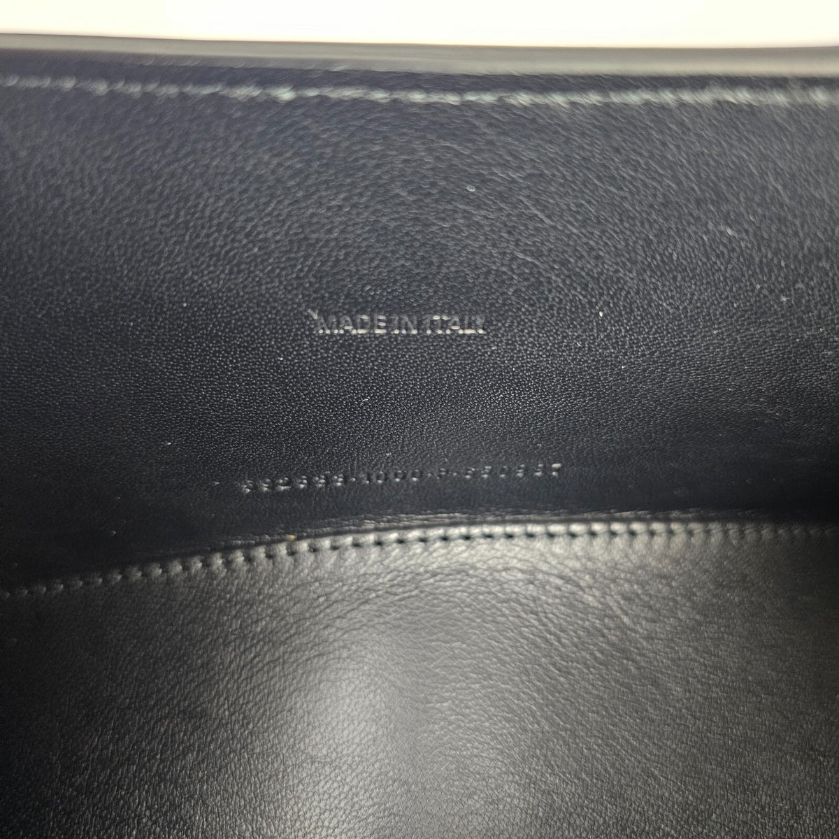BALENCIAGA XS Hourglass Embossed Black Leather Bag New