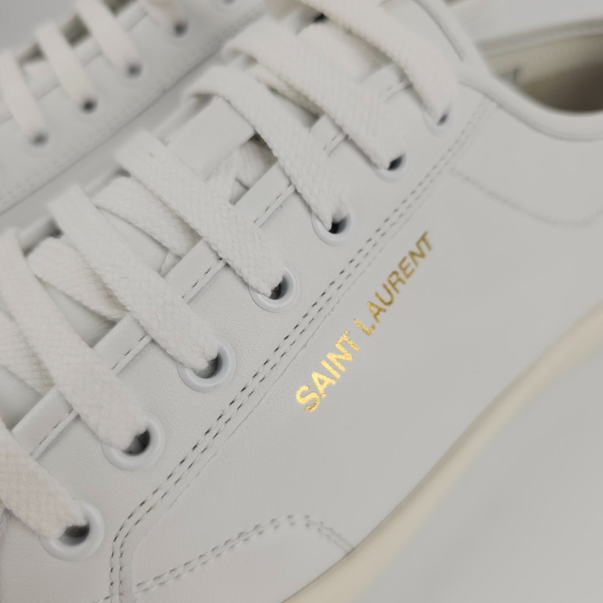 SAINT LAURENT Gym Blanc Optique Sneakers New Size 43.5 US 10.5