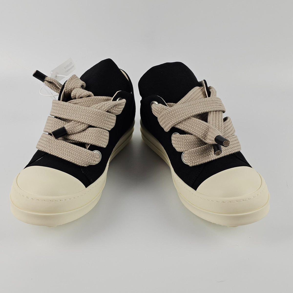 RICK OWENS DRKSHDW Hollywood Jumbo Lace Puffer Black Low Sneakers New