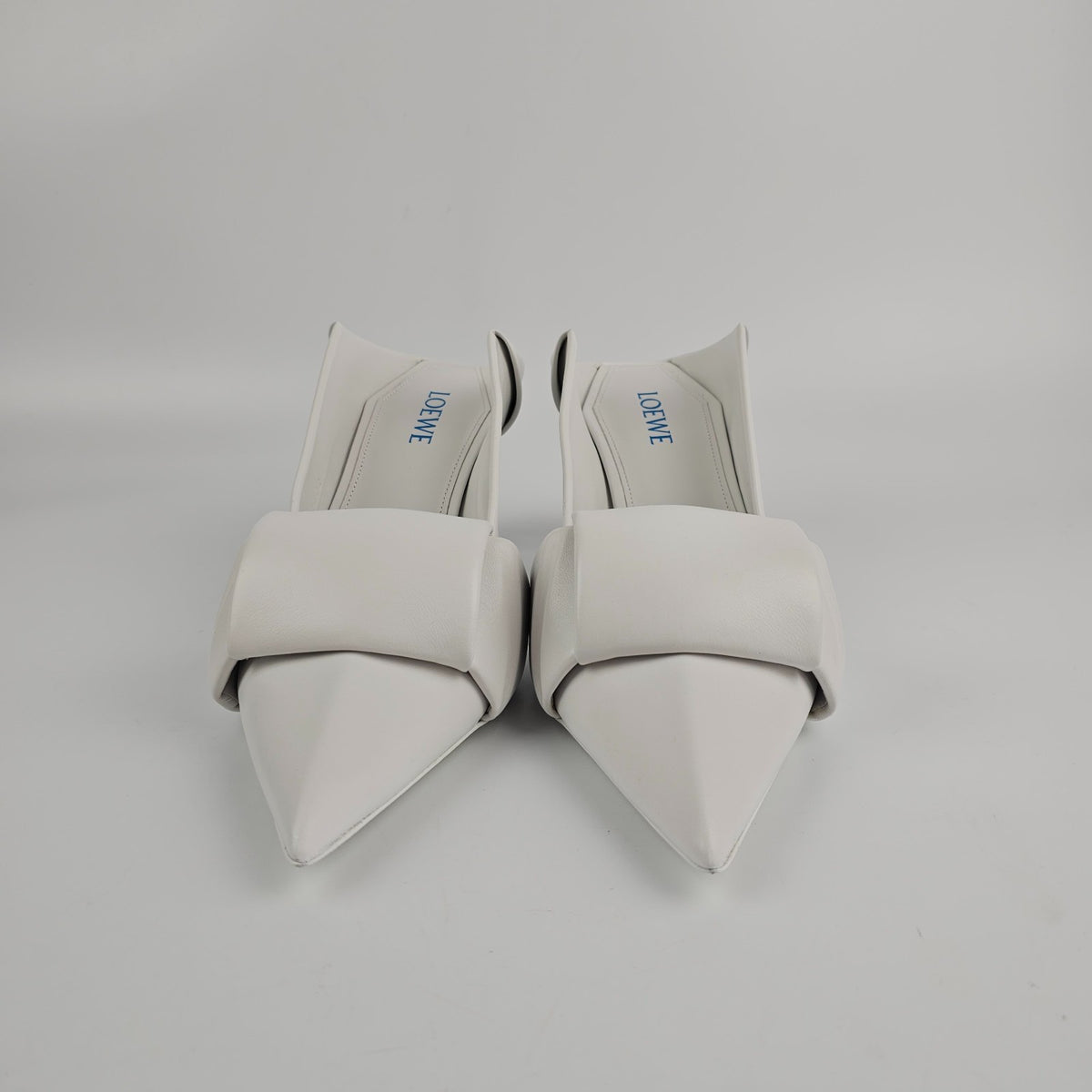 LOEWE Origami Optic White Mules New & Authentic