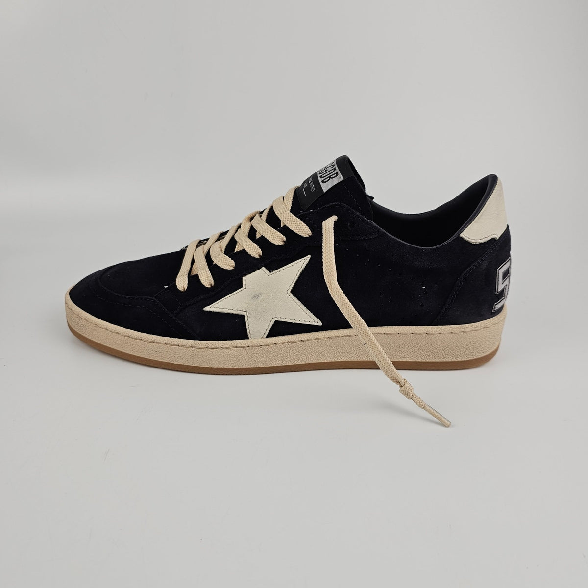 GOLDEN GOOSE Ball Star Men's White/Blue Suede Low Top Sneakers New
