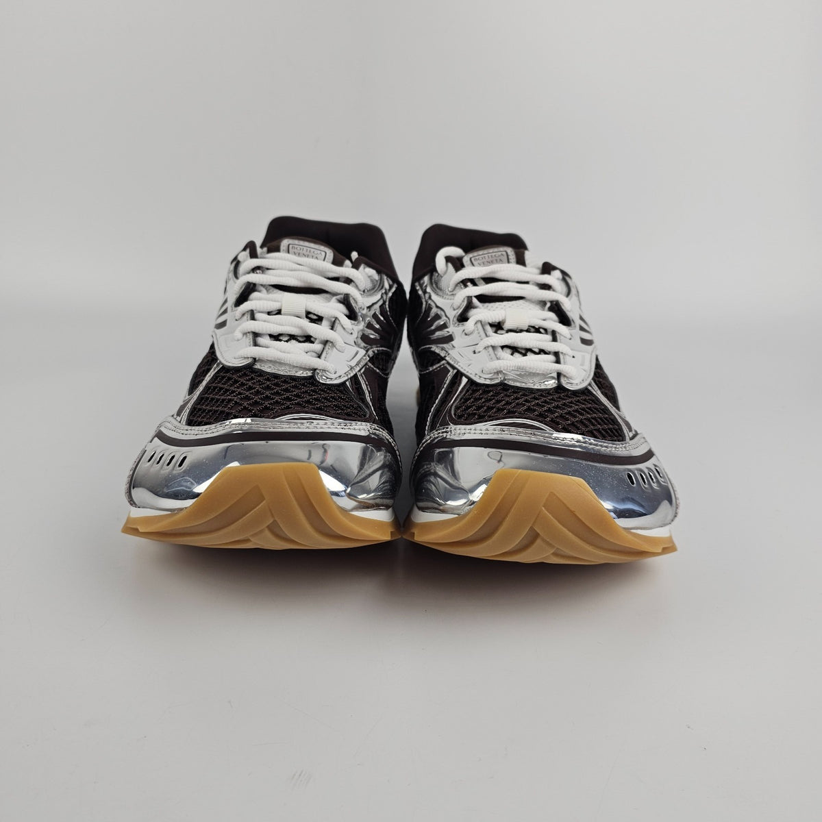 BOTTEGA VENETA Men's Orbit Fondant/Silver Sneakers New & Authentic