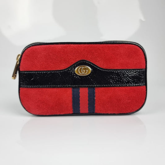 GUCCI Mini Ophidia Red Belt 80cm Bag New