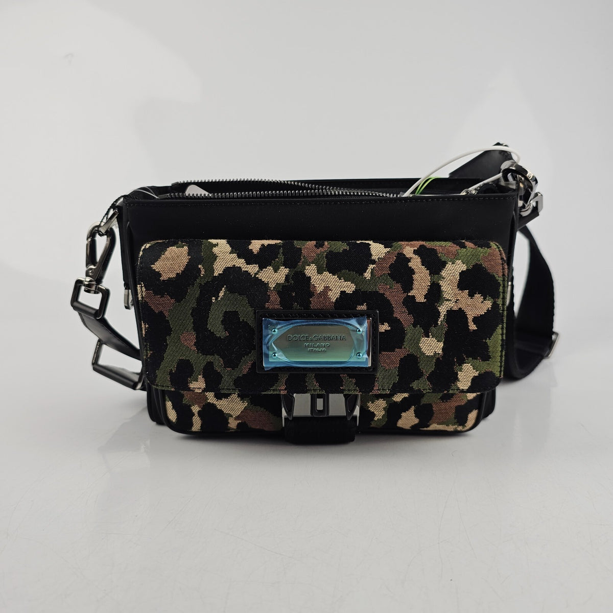 DOLCE&GABBANA DG Plaque Camouflage Crossbody Bag New