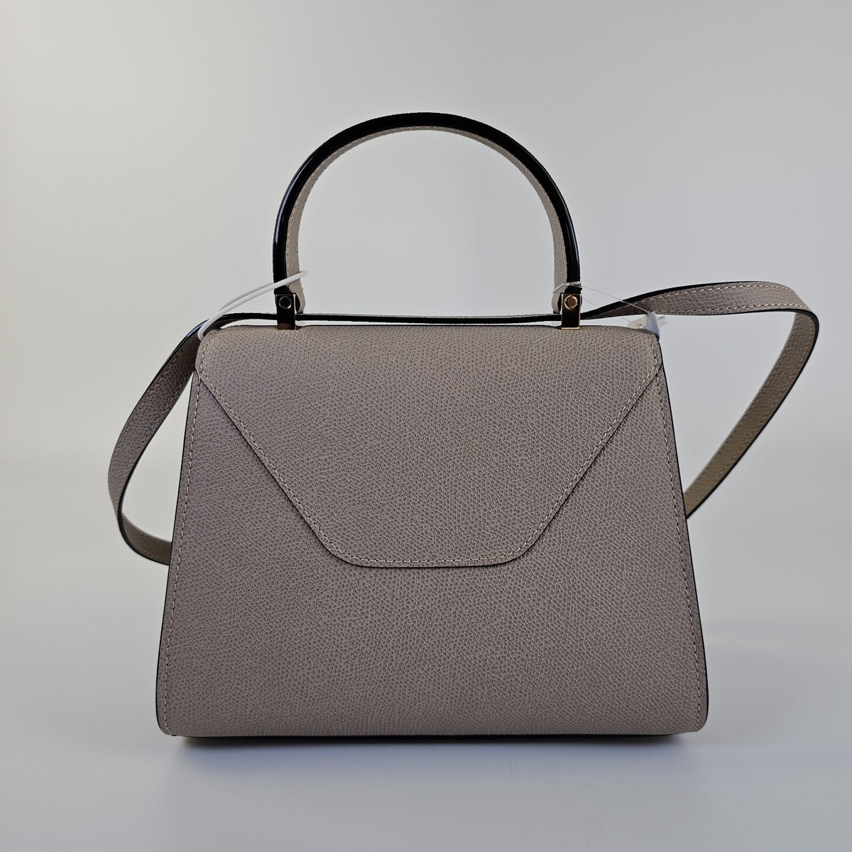 VALEXTRA Iside Mini Nude Leather Top Handle Bag New