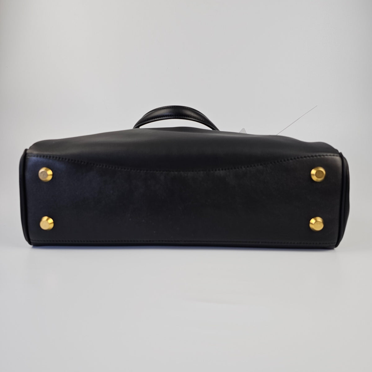BALENCIAGA Rodeo Medium $4450 Black With Gold Leather Handbag New And Authentic