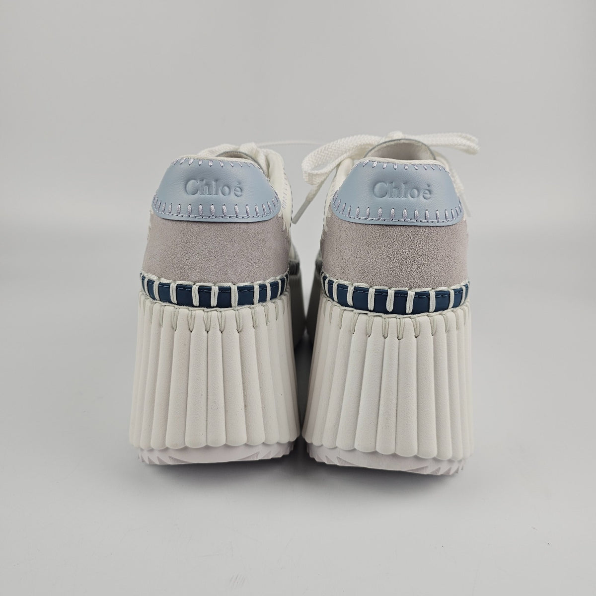 Chloe Nama Denim Blue Sneakers New & Authentic