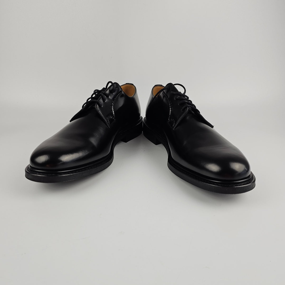 Church's Shannon Black Leather Derby Shoes New/Authentic