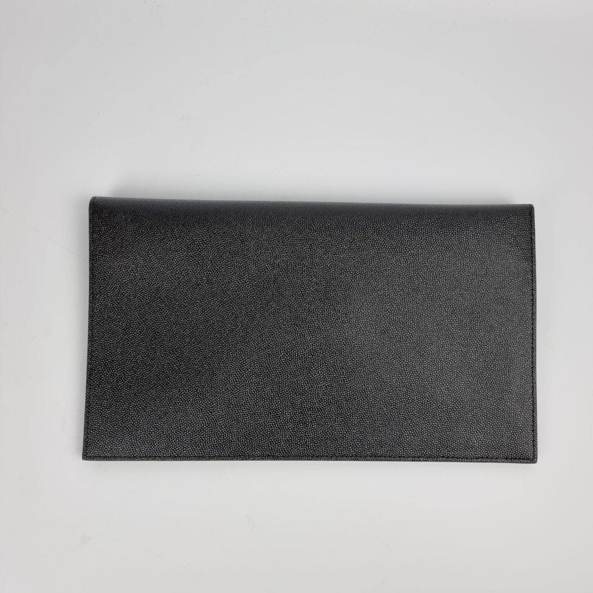SAINT LAURENT Uptown Black Leather Clutch Bag New