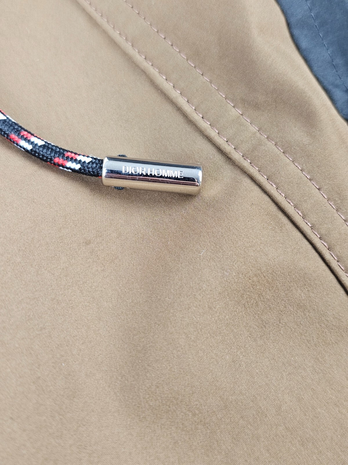 Dior Homme Beige Oversized Hooded Nylon Parka New Size IT52/L