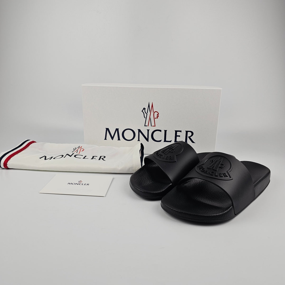 MONCLER Men's Black Slides New