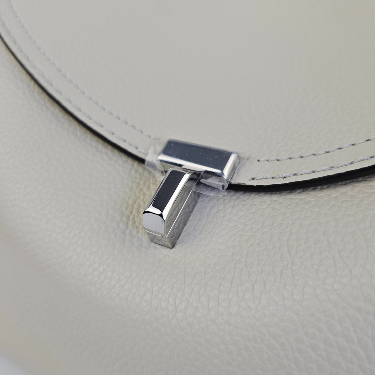 TOTEME T-Lock Milk White Leather Top Handle Bag New