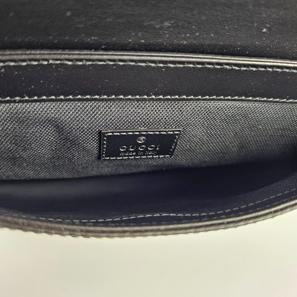 GUCCI GG $1300 Small Black Canvas Belt Bag New And Authentic